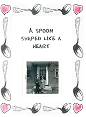 A spoon shaped like a heart